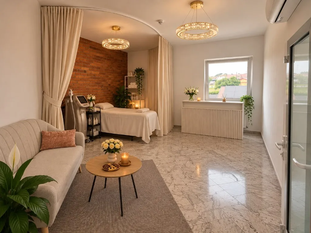 Gabinet Studio Zen - przestrzeń zabiegowa przy Gdyńskiej 99